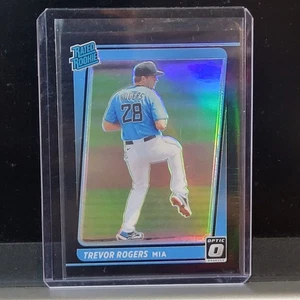 2021 Donruss Optic Trevor Rogers RC BLACK REFRACTOR PRIZM /25 ORIOLES - Picture 1 of 2