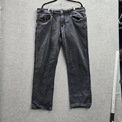 Pantalones de mezclilla Buffalo David Bitton para hombre 38X30 negros seis-X logotipo elástico recto Foto 1 de 4