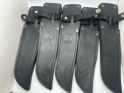 "Lote de 5 fundas para cuchillos de cuero CRKT excelente forma 10 3/8"" de largo" Foto 1 de 2