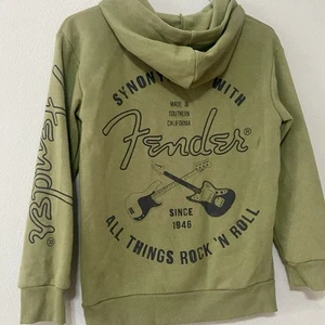 Fender Kids Sage Green Hoodie - Picture 1 of 5
