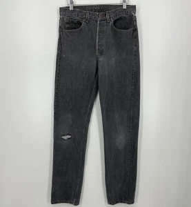 Levi's Jeans Men's Size 32 Gray 501 Button Fly Vintage Made in USA Distressed - Picture 1 of 11