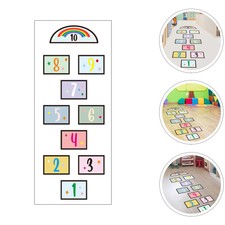  Floor Decals Hopscotch Game Kid Room Number Sticker Decor Child Foot Stickers