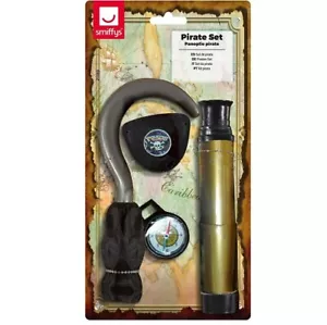 Pirate Fancy Dress Set by Smiffys 4 Piece pirate Kit - Picture 1 of 2