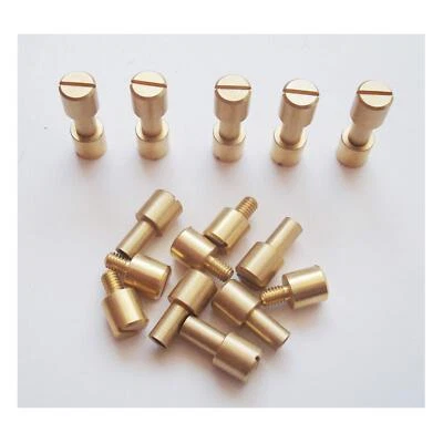 5AFASHION Corby Bolts Fasteners for Knives EDC DIY Handle Rivets Brass 10-Pack