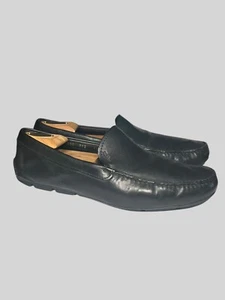Mocassini mocassini PRADA da uomo in pelle mocassini slip on scarpe da guida taglia 9,5 neri - Foto 1 di 12