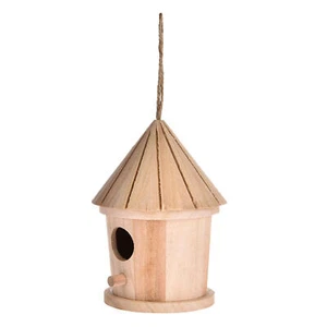 Bird House Wooden Hummingbird Nest for Outdoor Hanging Resting Place for Birds - Picture 1 of 12