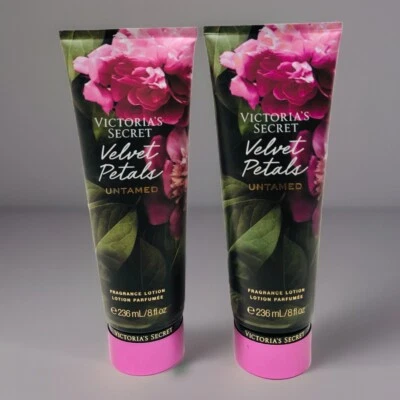 Nuevo VICTORIA'S SECRET Pétalos de Terciopelo Fragancia Indómita Loción Corporal Set De 2 Foto 1 de 4
