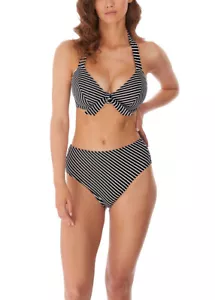 FREYA~CABAÑA DE PLAYA U/W CUELLO ALTO-BIKINI SUJETADOR-6791+ JUEGO DE PANTALONES-NEGRO - Imagen 1 de 4