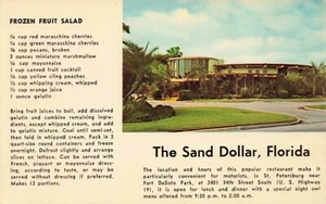 Postcard Sand Dollar Restaurant St. Petersburg Florida Frozen Fruit Salad Recipe - Bild 1 von 2