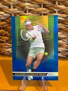 R1486 2024 Topps Cromo Tennis Blu Rifrattore /250 Alejandro Davidovich Fokina - Foto 1 di 2
