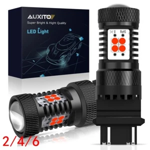 Red LED Brake Stop Light Tail Light Bulbs 3157 3156 Replace Halogen CANbus 2/4/6 - Picture 1 of 22