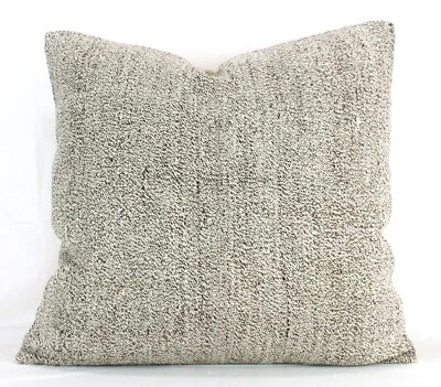 Funda Almohada Kilim Decorativa Turca Marrón Blanco 24" Almohada Kilim Vintage Foto 1 de 4