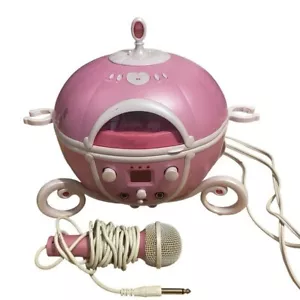 Reproductor de CD de karaoke vintage Disney Cinderella Carriage Boom Box 2008 princesa - Imagen 1 de 9