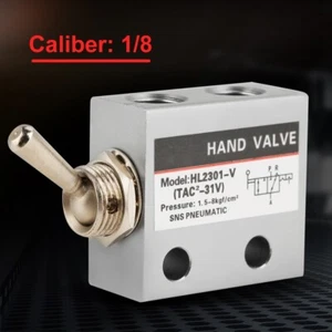 Kippschalter Mechanisch Ventil Pneumatik Schaltventil 3 Positionen 2 Wege neu - Bild 1 von 12