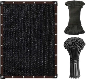 Red bloqueadora solar 85 % tela de sombra de vela negra para terraza de jardín y patio - 13,1 pies x 22,9 pies - Imagen 1 de 5