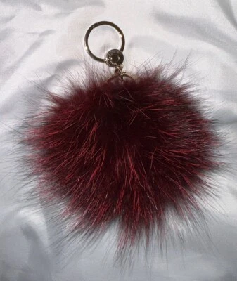 Chaveiro Pom de pele de raposa Loro Piana, Borgonha Vermelha - Imagem 1 de 4