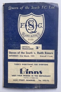 Queen Of The South v Raith Rovers 21st March 1959 - Picture 1 of 3