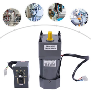 AC 110V 120W Geared Motor Electric Motor Synchronous Reduction Motor Reversible - Picture 1 of 23
