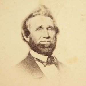 Antique Photo CDV Gentleman, Western Go to meeting Tie, Beard and spiked hair - Picture 1 of 5
