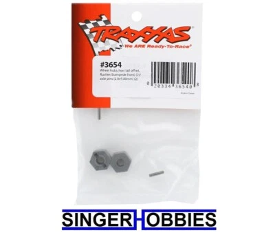 Traxxas 3654 Wheel hubs hex tall offset, Rustler/Stampede front (2)/ pins TRA1 - Image 1 of 2