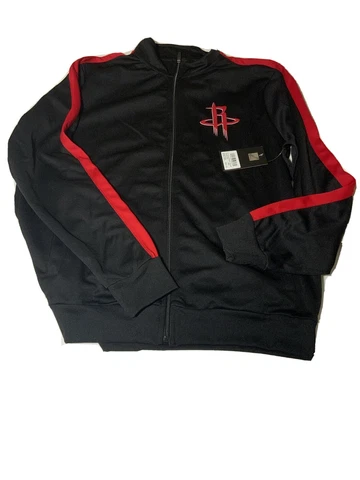 NBA Houston Rockets Full Zip Track Jacket Mens Size Large Red Black Cover