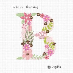 Kit de punta de aguja floración The Letter B o lienzo - Imagen 1 de 2
