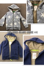 X2 Jackets Mini Boden Shaggy Hoodie Country  Star And Navy Jacket Hoodie 4-5