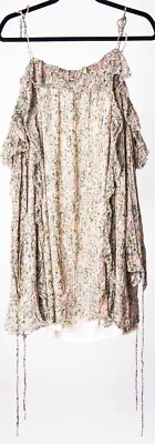 Top túnica Tularosa para mujer metálico de gran tamaño hombro frío manga larga XL Foto 1 de 4