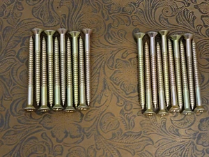 20 pezzi viti per legno in ottone #14 (~1/4") x 2-3/4" testa piatta Phillips Falcon SC70A ਹ - Foto 1 di 4