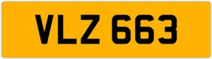 VLZ 663 V 3X3 DATELESS PRIVATE NUMBER PLATE VAL VICK VIC VIK VIN VINCE VIV VERN - Picture 1 of 1