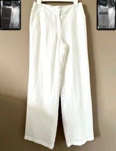 Neu mit Etikett! TRAVELERS CHICOS SOMMER WEISS WEITES BEIN RELAXED GEFÜTTERT HOSE PANTS 2 12 L - Bild 1 von 11