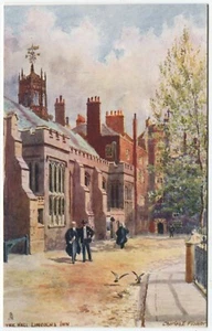 THE HALL, LINCOLNS INN, LONDON, CHARLES E FLOWER - Kunst Postkarte Stecken - Bild 1 von 2