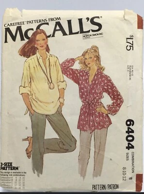 Shirt & Tie Belt Size 8-12 M6404 Cut to 10 70s Sewing Pattern - Image 1 of 2