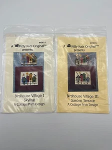 Set of 2 - Kitty Kats Original Birdhouse Village Cross Stitch Patterns - Picture 1 of 2