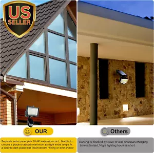 Solar Motion Sensor Light Outdoor Solar Wall Light Waterproof Solar Security ... - Picture 1 of 12