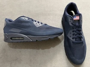 Genuinas Auténticas Raras Nike Air Max 90 Hyperfuse Día de la Independencia Azul Marino Reino Unido 10.5 - Imagen 1 de 8