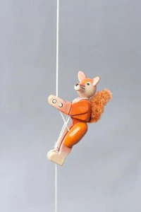 Holzspielzeug Kletterfigur Fuchs Höhe=6,5 (Kletterseil ca 45 cm)cm NEU Kletter - Bild 1 von 3