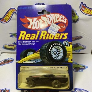 Hot Wheels Real Riders ‘57 T Bird Gray HUB Magenta Tampo Unpunched Card