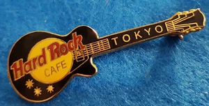TOKYO JAPAN HORIZONTAL BLACK GIBSON LES PAUL GUITAR 4LC GRID Hard Rock Cafe PIN - Picture 1 of 2