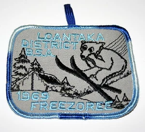 Patch vintage Boy Scouts Loantaka District Freezoree 1969 - Foto 1 di 1