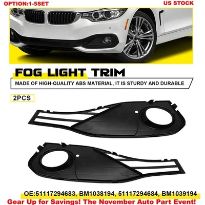 Parachoques delantero base para BMW 435i 2014-2016 tira antiniebla moldura derecha derecha negra 2-20x Foto 1 de 4
