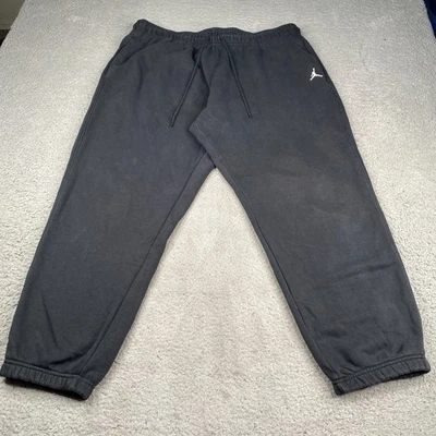Air Jordan Essential Sweatpants Mens 1X Black Fleece Tapered Fit Stretch Waist - Image 1 of 4