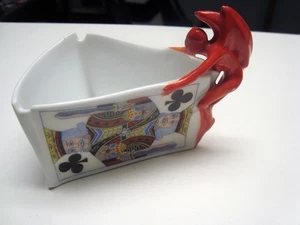 Vintage Royal Bayreuth Teufel und Spielkarten Motiv Aschenbecher - Bild 1 von 5