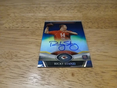 2011 Topps Platinum RICKY STANZI Blue Refractor RC Auto #'d 11/99. Iowa. Rookie. - Image 1 of 4