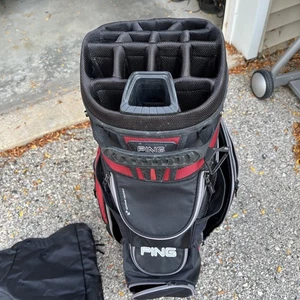 Ping Traverse Cart Golf Bag with 14-Way Dividers w/ Original Strap & Rain Cover - Picture 1 of 7