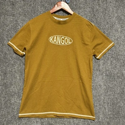 Camiseta Británica KANGOL Born Talla Pequeña Marrón Bordado Logo Rara Foto 1 de 4
