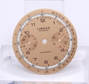 Vintage LIBANA Superior Antimagnetic VALJOUX 23 CHRONOGRAPH Val. 23 DIAL N.O.S. - Picture 1 of 3