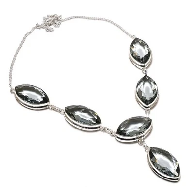 Collana gioiello in argento sterling 925 pietra preziosa quarzo... - Immagine 1 di 4