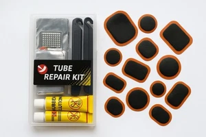 Fahrrad Reifen Reparatur Set 14tlg SELBSTKLEBENDE Flicken Notfall Kit Pannenset - Bild 1 von 5
