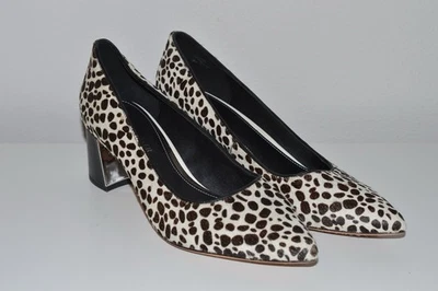 Zapatos de salón Donald Pliner Suzette pelo de becerro guepardo talla 10 hueso negro usados en excelente estado Foto 1 de 4